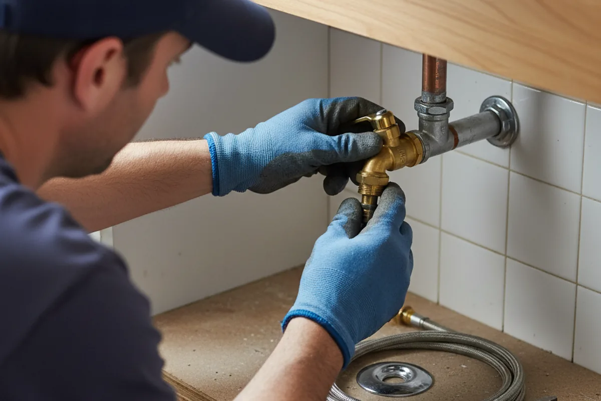 Shutoff valve and fitting work during Repiping in Liberty